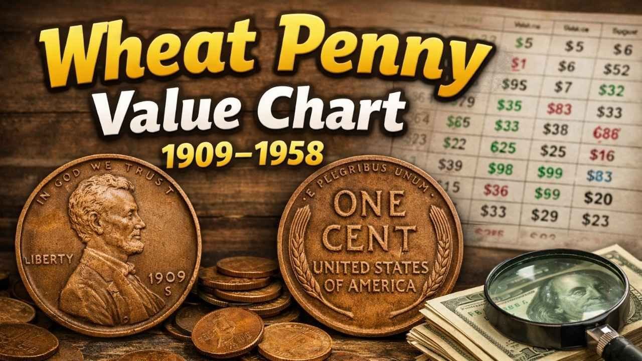 Wheat Penny Value Chart 1909–1958
